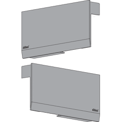 AVENTOS HK top Hochklappe Abdeckk.set links/rechts hell