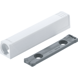 TIP-ON Adapterplatte für Türen, Langversion, gerade Seidenweiß