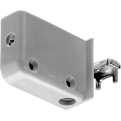 Schrankaufhänger links zum Aufschrauben weiss