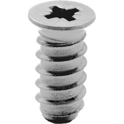 Systemschrauben 6x14,5mm für 5mm Lochreihe,                                Senkkopf Pozidrive vernickelt