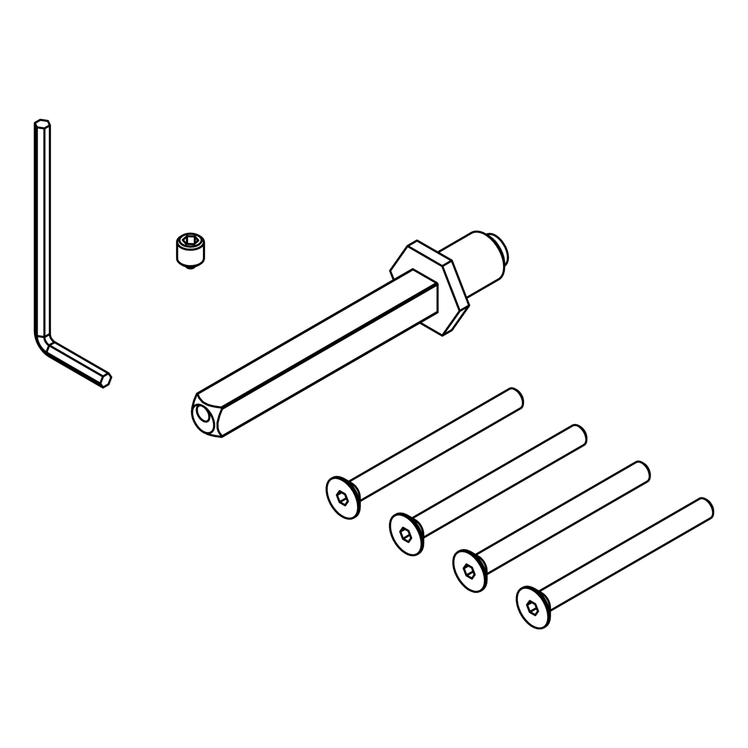 Verlängerungssets für TITANO Kombi 880/882 Hohl-Wechselstift 8mm