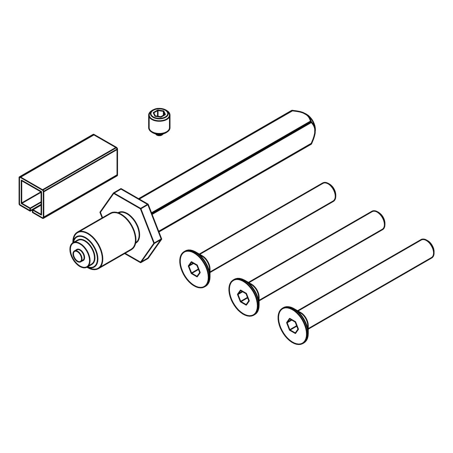 Verlängerungssets für TITANO Kombi 884/886 Hohl-Wechselstift 8mm