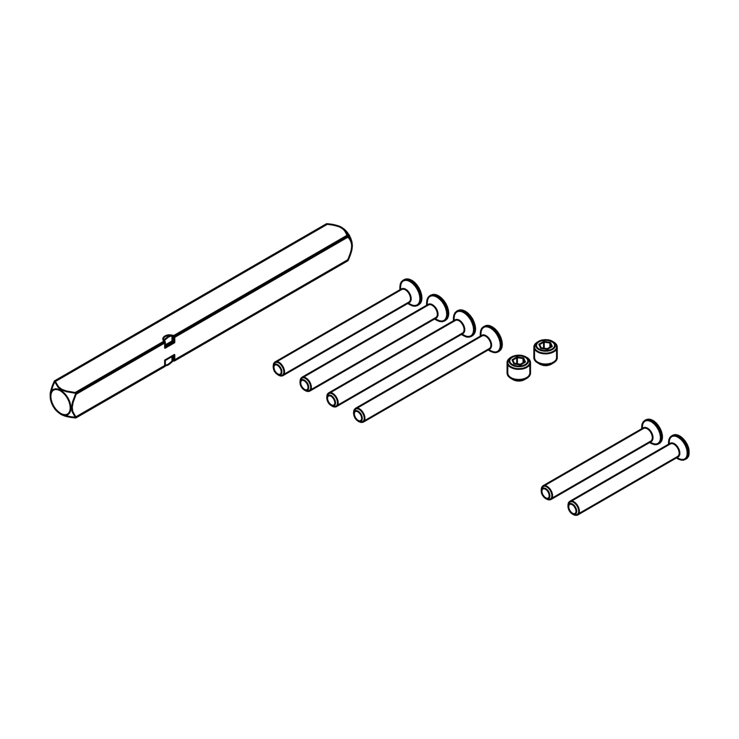 Verlängerungssets GK4-Schraubtechnik BB, PZ, OS, Vollstift 8mm für Zink-Grt.