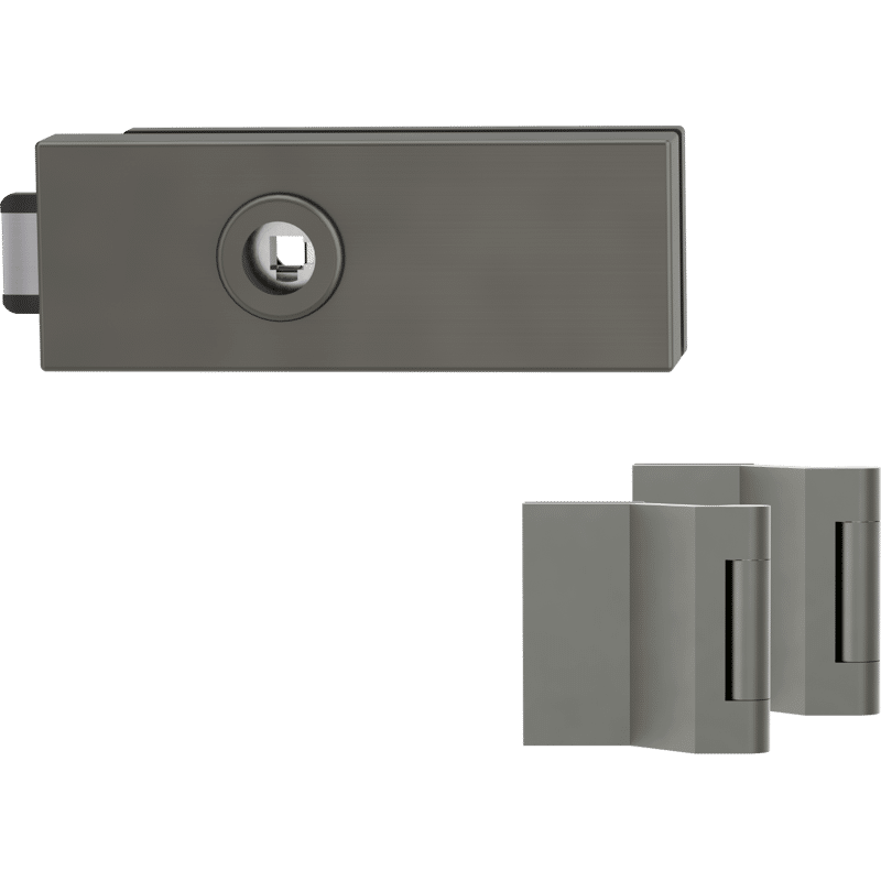 Glastürbeschlagset PURISTO S uv Flüster 3-tlg. Bänder Kasch.gr