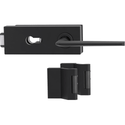 Griffwerk Glastürbeschlagset PURISTO S PZ Flüster 3-tlg. Bänder REMOTE