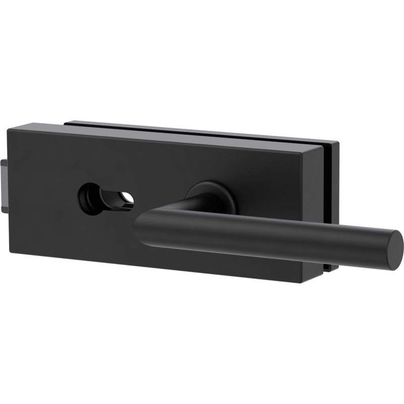 Glastürbeschlagset FABRICO PZ Flüster 3-tlg. Bänder L-FORM Graph.sw