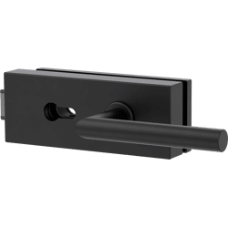 Glastürbeschlagset FABRICO PZ Flüster 3-tlg. Bänder L-FORM Graph.sw