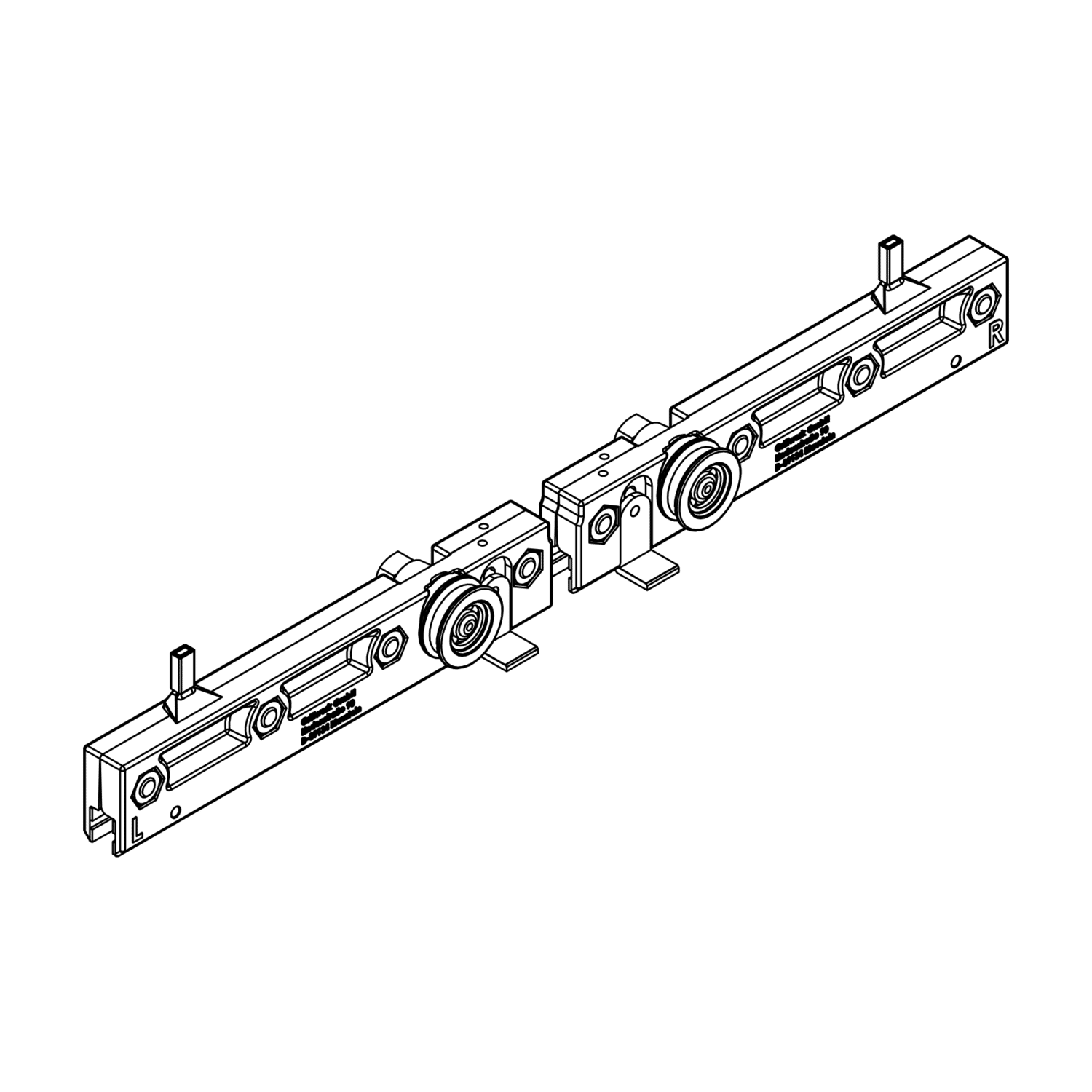 Laufwagen-Set PLANEO X60 8mm Glastür