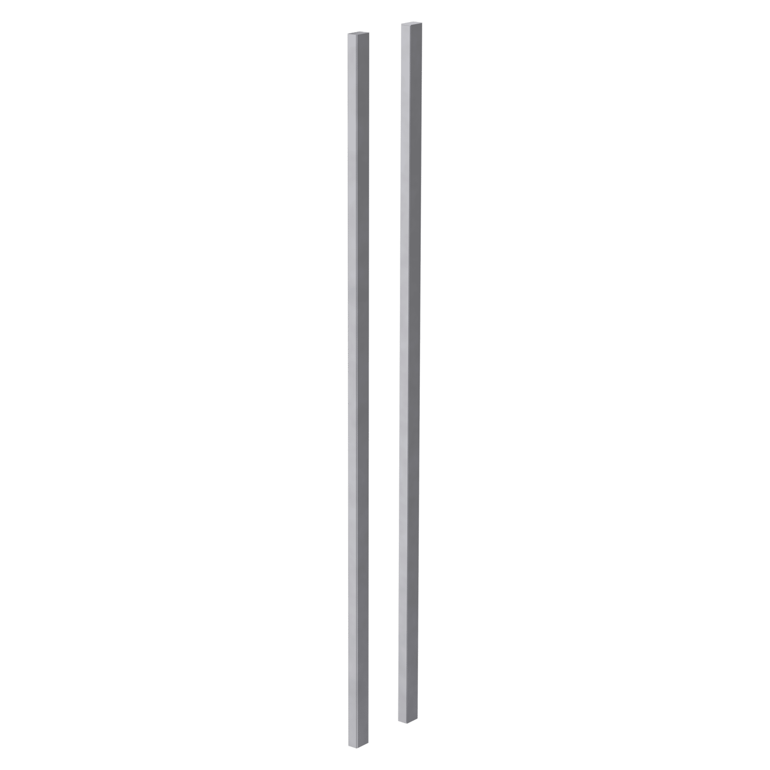 PLANEO Griffstangen-Paar für Glas mit Klebetechnik 700 mm Edelstahl-Optik-matt
