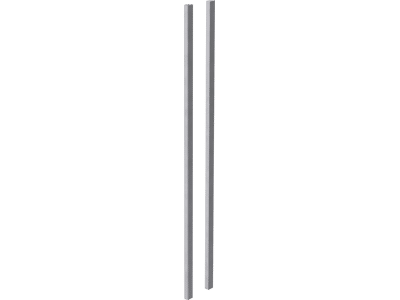PLANEO Griffstangen-Paar für Glas mit Klebetechnik 700 mm Edelstahl-Optik-matt