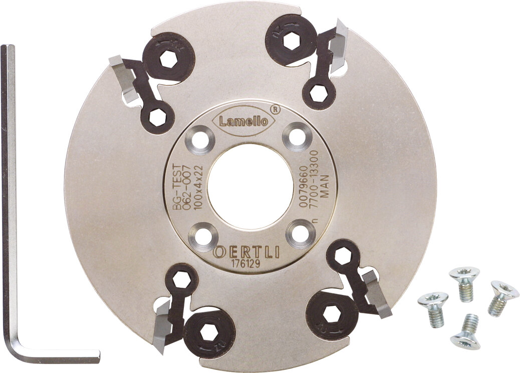 LAMELLO 132106 Nutfr/äser HW 100 x 4 x 22 mm Z6 zu Nutfr/äsmaschinen Silver|silver Metallic