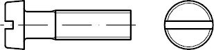 ISO 1207 Messing blank Zylinderschrauben mit Schlitz