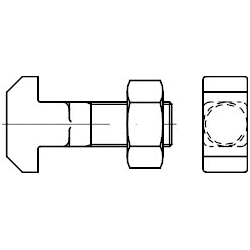 DIN- und Normteile DIN 186 Form B Mu Stahl blank 4.6 Hammerschrauben mit Vierkant