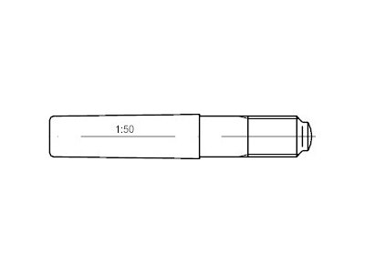 DIN 258 Stahl blank Kegelstifte mit Gewindezapfen