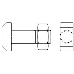 DIN- und Normteile DIN 261 Form Mu Stahl blank 4.6 Hammerschrauben
