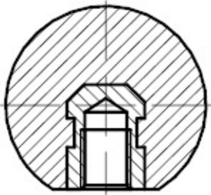 DIN 319 Form E Kunststoff schwarz Messing-Gewindebuchse Kugelköpfe