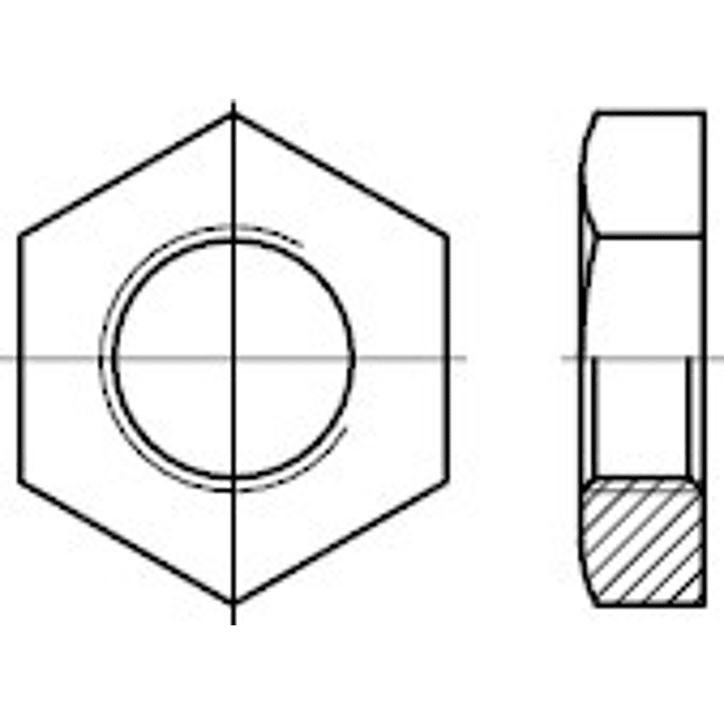 DIN 431 Form B Messing Rohrmuttern