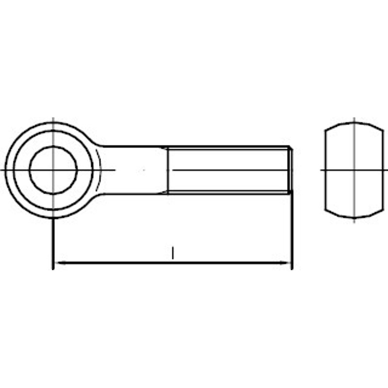 DIN- und Normteile DIN 444 Form B Gewinde bis annähernd Kopf Edelstahl .