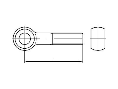 DIN 444 Form B mit Schaft  Stahl 4.6 galvanisch verzinkt Augenschrauben