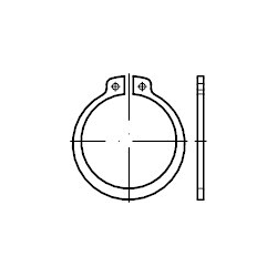 DIN- und Normteile DIN 471 schwere Ausführung Stahl blank Sicherungsringe für Wellen