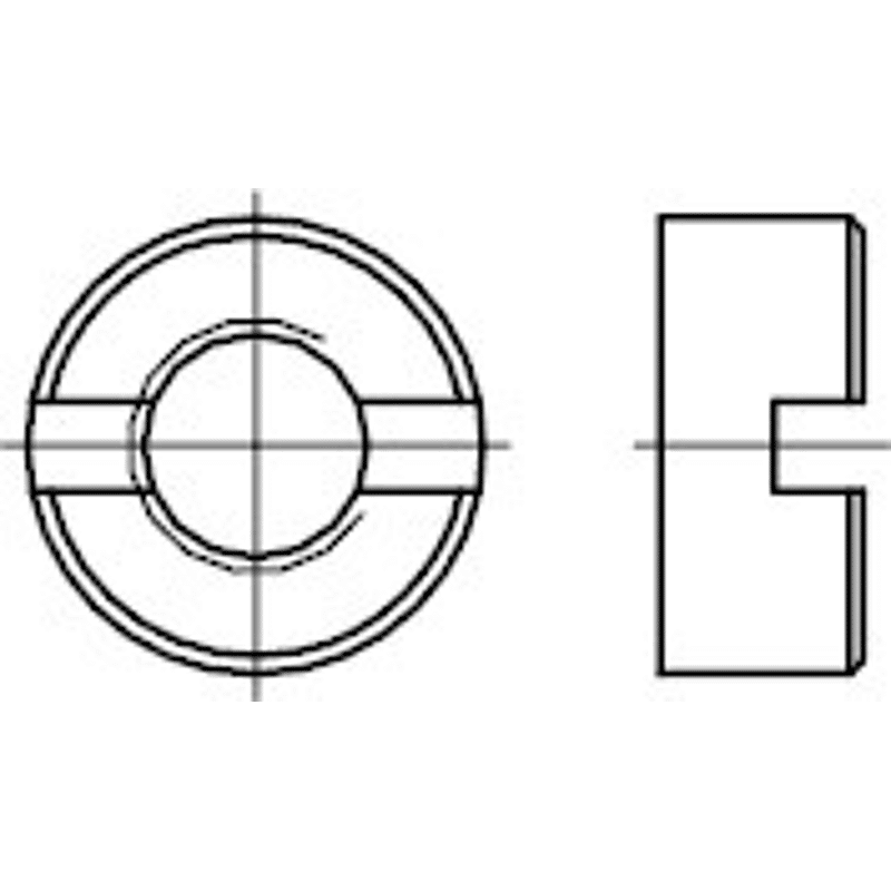 DIN 546 Stahl 5 blank Schlitzmuttern