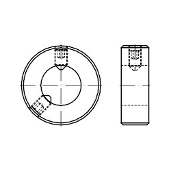 DIN- und Normteile DIN 703 Stahl blank Stellringe schwere Reihe mit Gewindestift