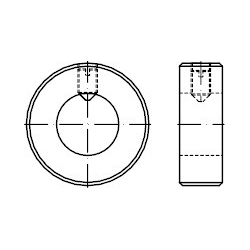 DIN- und Normteile DIN 705 Stahl Form A Stellringe leichte Reihe, mit Gewindestift DIN 553/ISO 7434