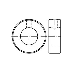 DIN- und Normteile DIN 705 Stahl Form A galvanisch verzinkt Stellringe mit Gewindestift ISO 4027