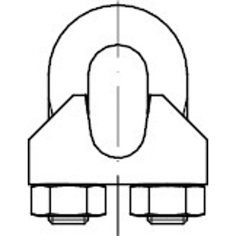 Drahtseilklemmen DIN 741 Stahl 13 mm / M 10 1/2 ähnl. DIN 74