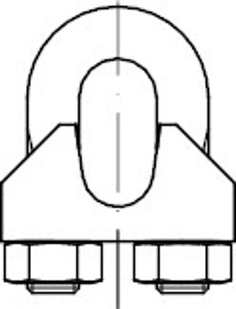 DIN 741 A 2 Drahtseilklemmen mit U-förmigem Klemmbügel