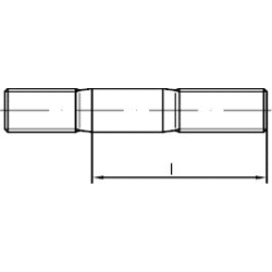 DIN- und Normteile DIN 835 A 4 Stiftschrauben, Einschraubende = 2 d