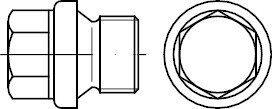 DIN 910 Stahl 5.8 zyl.-Rohr G Verschlussschrauben mit Bund und Außensechskant