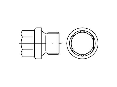 DIN 910 A 4 zyl.-Rohr G Verschlussschrauben mit Bund und Außensechskant