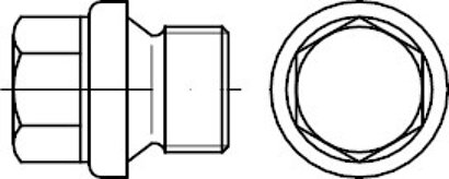 DIN 910 Stahl 5.8 zyl.-Rohr G Verschlussschrauben mit Bund und Außensechskant