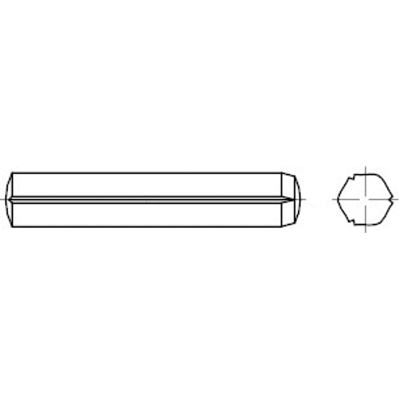 Zylinderkerbstifte DIN 1473 1.4305 8 x 25 rostfrei A 1
