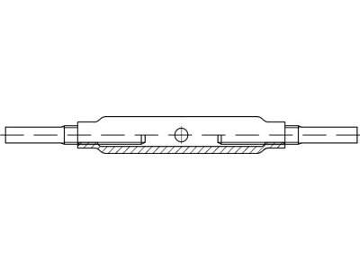 DIN 1478 Stahl SP-AE galvanisch verzinkt Spannschlösser aus Stahlrohr