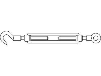 DIN 1480 Stahl SP-RH galvanisch verzinkt Spannschlösser Ringöse und Haken