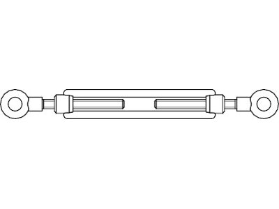 DIN 1480 Stahl SP-RR galv. verzinkt Spannschlösser offene Form mit 2 Ringösen