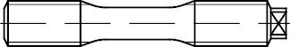 DIN 2510 Mu 1.7218 Form L AD W7 Schraubenbolzen mit Dehnschaft m. langem Gewinde