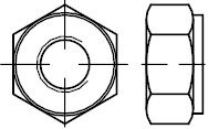 DIN 2510 1.7218 Form NF AD W7 Sechskantmuttern für Schraubenbolzen, Regelform