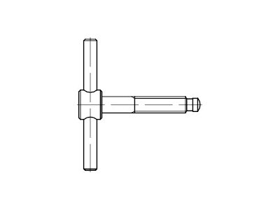 DIN 6304 Stahl 5.8 Form E brüniert Knebelschrauben mit festem Knebel