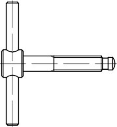 DIN 6304 Stahl 5.8 Form E brüniert Knebelschrauben mit festem Knebel