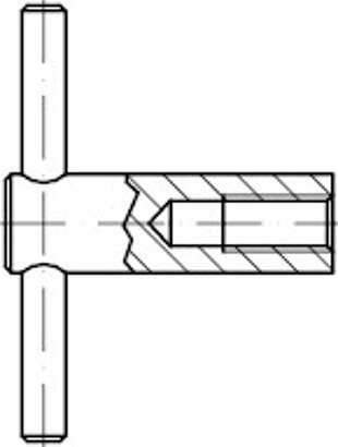 DIN 6305 5 brüniert Knebelmuttern mit festem Knebel