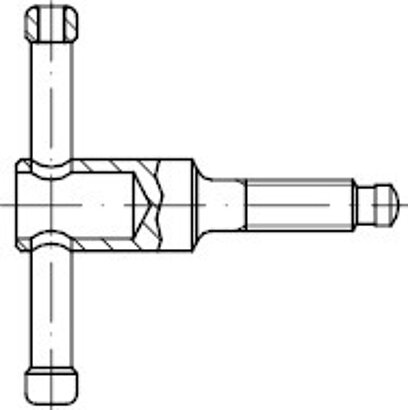 DIN 6304 Stahl 5.8 Form E brüniert Knebelschrauben mit festem Knebel