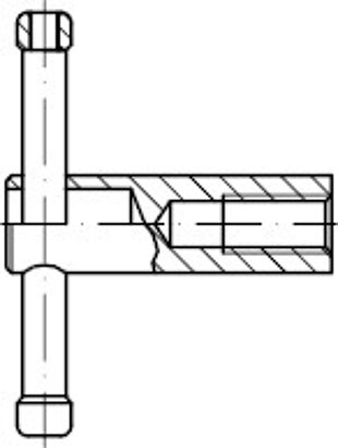 DIN 6307 5 brüniert Knebelmuttern mit losem Knebel