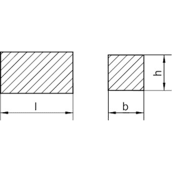 DIN- und Normteile DIN 6880 Stahl C45+C Keilstahl quadratisch