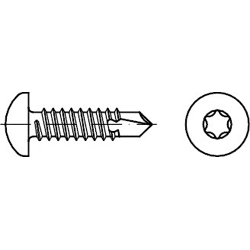 DIN- und Normteile Bohrschrauben DIN 7504 Form N (M)-ISR Linsenkopf Stahl galvanisch verzinkt