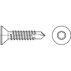 DIN- und Normteile Bohrschrauben DIN 7504 Form O (P)-ISR Senkkopf Stahl galvanisch verzinkt