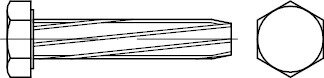 DIN 7513 Stahl Form A galvanisch verzinkt Sechskant-Schneidschrauben