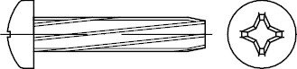 DIN 7516 Stahl Form A-H galvanisch verzinkt Linsen-Schneidschrauben
